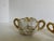 Hollywood Regency Pearlescent and Gold Flower Shaped Sugar and Creamer Set For Sale In Los Angeles - Image 6 of 8