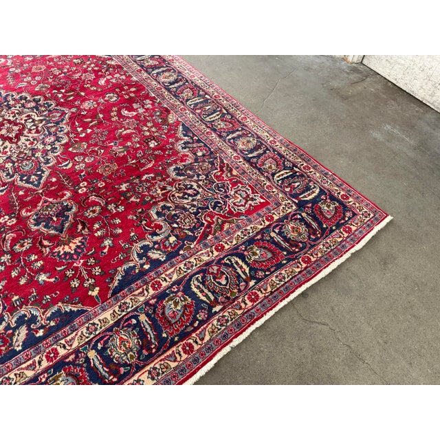 9ft 6in × 12ft 6in Persian Wool Area Rug For Sale - Image 10 of 12