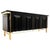 Metal Breathtaking Black Lacquered and Brass Credenza or Sideboard by Mastercraft For Sale - Image 7 of 7