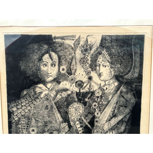 1970s Burt Hasen Etching Hommage a Charles Baudelaire For Sale - Image 4 of 10