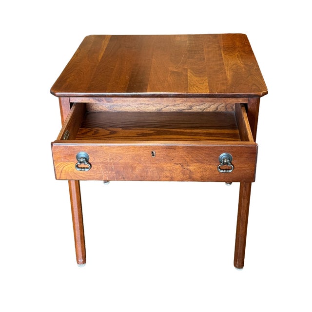 Pair of Vintage Lexington Bob Timberlake Solid Cherry Two-Drawer End Tables / Side Tables - 26"w X 17"d X 25"h For Sale - Image 11 of 18