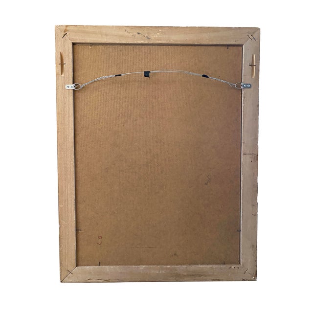 Mid-Century Mirror With Open Twist Braided Wood and Brass Inlay, Made in Italy For Sale - Image 11 of 11