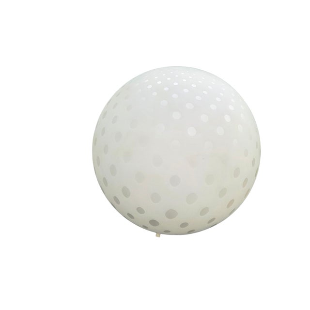 Vintage Post Modern Abstract Sphere Floor Light Glass Orb Polka Dots For Sale - Image 12 of 14