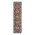 2.6x18Ft. Brunt Orange Light Blue Persian Design Inspired Hand Knotted Wool Runner Rug For Sale