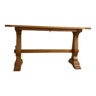 1990s Fremarc Trestle Console Table For Sale