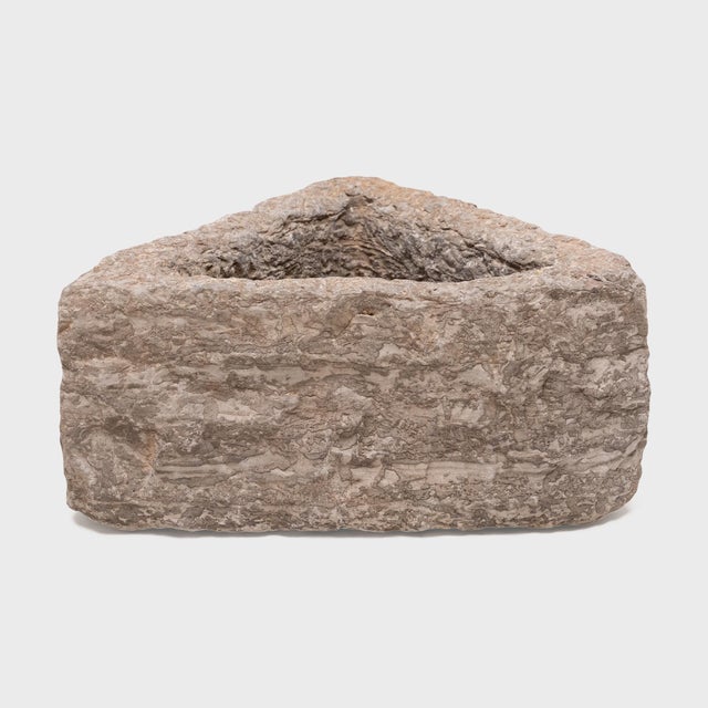 Contemporary Chinese Triangle Stone Trough, C. 1900 For Sale - Image 3 of 4
