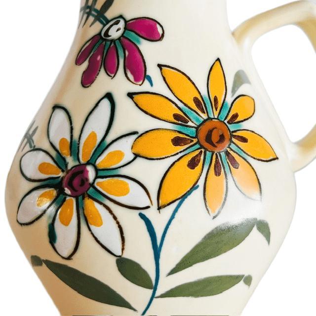 Vintage Flora Pottery Gouda Ceramic Jug, 1960s For Sale - Image 6 of 10