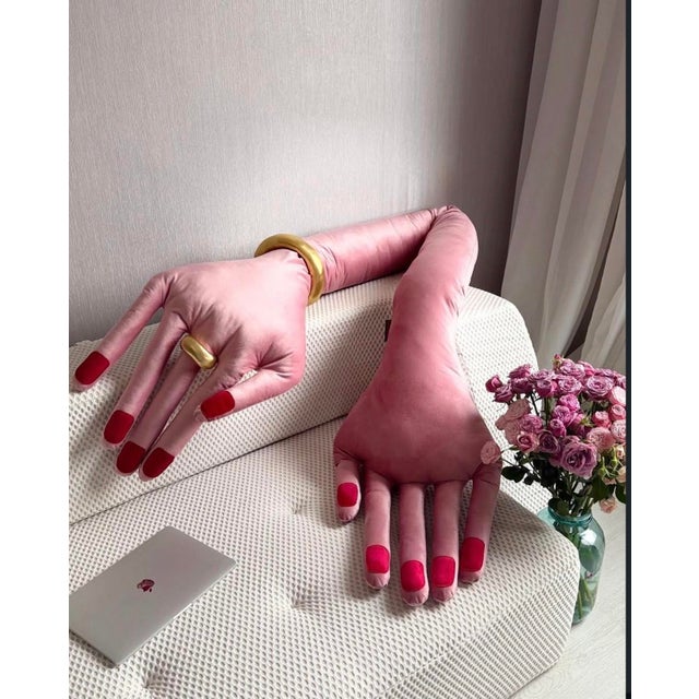 Huge Pillow, Pink Decorative Cushion, Unique Home Decor For Sale - Image 4 of 8