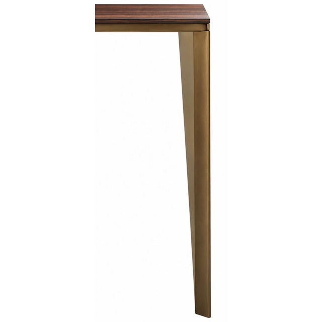 Wood Rosewood and Solid Bronze Architectural Bench, 1970’s For Sale - Image 7 of 9