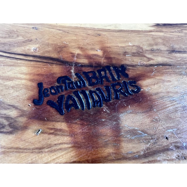 Large Sculptural Olive Wood Mortar and Pestle by Jean-Paul Brin, Vallauris, France, 1990s, Set of 2 For Sale - Image 9 of 10