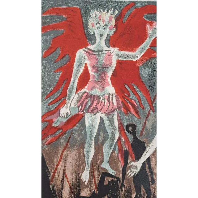 Modern Roland Oudot, Sodom and Gomorrah, 1945, Original Lithograph Signed in Pencil For Sale - Image 3 of 7
