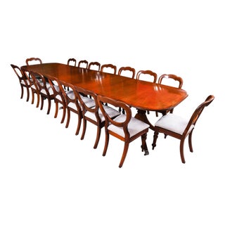 Vintage Regency Pillar Dining Table, 1800s For Sale