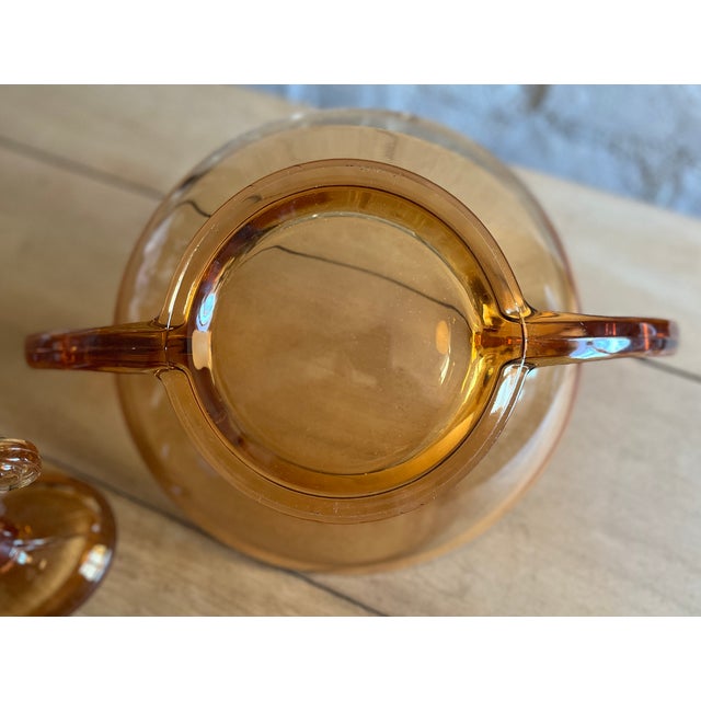 Fostoria Art Deco Pink Scroll Console Bowl With Pair of Candlestick Holders - 3 Piece Antique Set Glass Set Circa 1920-30 For Sale - Image 11 of 12