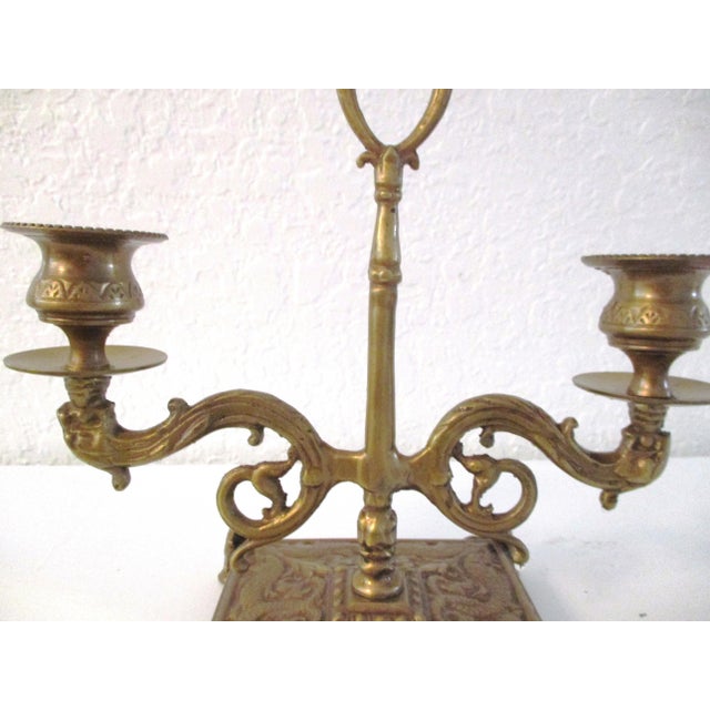 Ornate Brass Double Candle Holders a Pair Chairish