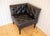 Black Black Leather Chesterfield Armchair Corner Salon Moschino Haslam Country House Designer, 1990s For Sale - Image 8 of 18