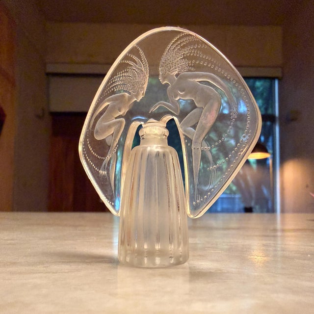 Glass Lalique Ondines Perfume Bottle, Designed by Marie-Claude Lalique For Sale - Image 7 of 18