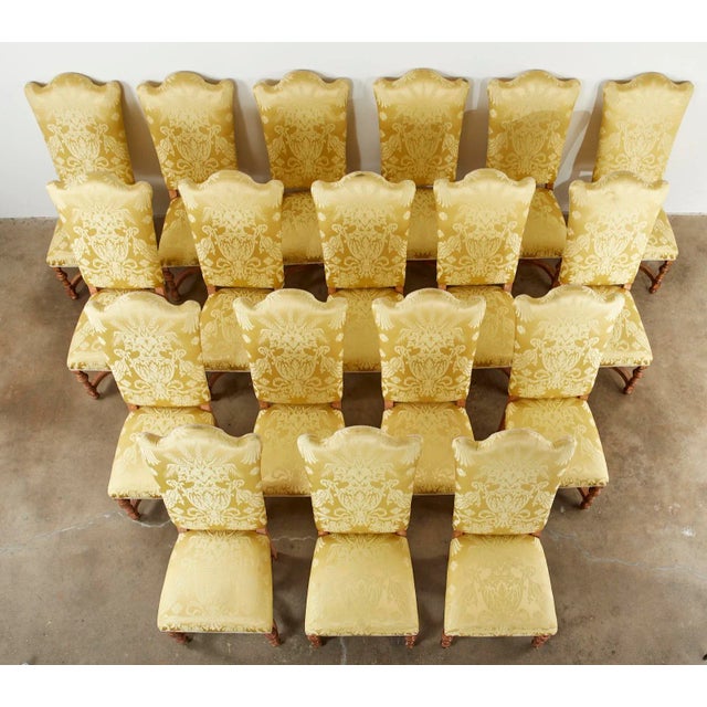 French French Louis XIII Style Dining Chairs For Sale - Image 3 of 13