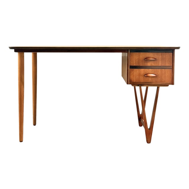 Danish Teak Writing Desk by E. W. Bach, 1960s For Sale
