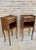 Mid-Century Modern French Walnut Nightstands with Drawer & Open Shelf, 1950s, Set of 2 For Sale - Image 3 of 17