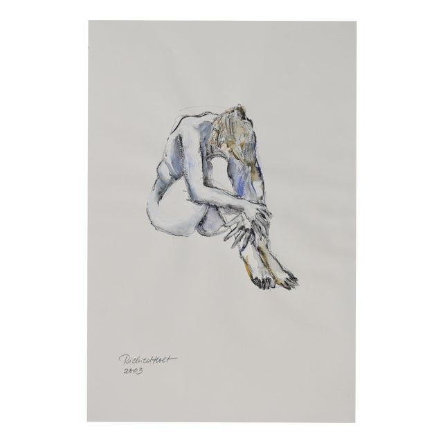 Richild Holt, Seated Female Nude, 2003, Mixed Media For Sale