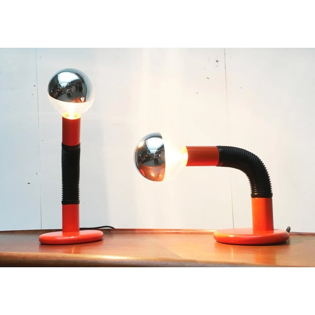 Vintage Space Age Italian Table Lamp by Bellini for Targetti, 1970s For Sale - Image 10 of 18