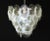 This is an Italian Murano chandelier made with 41 glass leaves in a chrome frame. The Murano glass is blown in a...