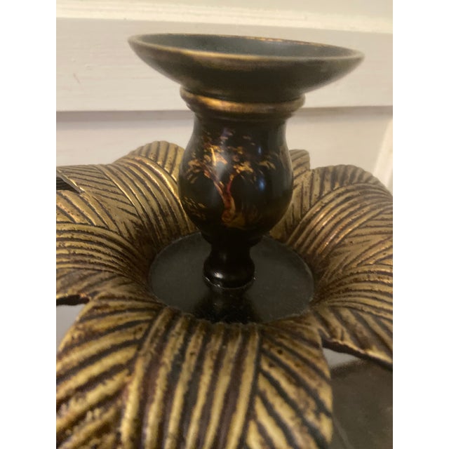 Hollywood Regency Chinoiserie Tall Candlestick Holders - Pair - 19.25” H For Sale - Image 9 of 9