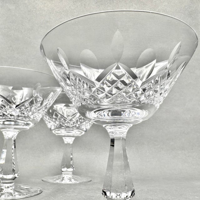 Vintage Set of 4 Waterford Crystal “Kenmare” Champagne Coupe Glasses For Sale In New York - Image 6 of 10