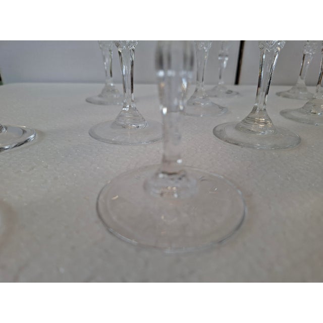 Hand-Cut Crystal Glasses, 1985, Set of 20 For Sale - Image 10 of 12