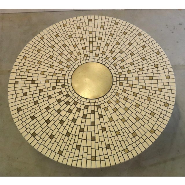 Round Mosaic Table with Tulip Base, 1970 For Sale - Image 3 of 8
