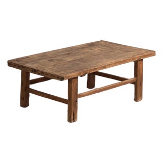 Low Antique Chinese Qing Dynasty Kang Table in Pine For Sale