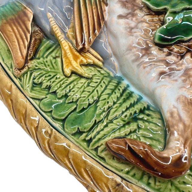 Brown A Minton Majolica Dead Game Pie Tureen, Cover, and Liner, English, Dated 1859 For Sale - Image 8 of 12
