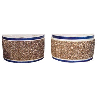 Antique English Pottery Variegated Surface Bough Pots, Probably Ralph Wood For Sale