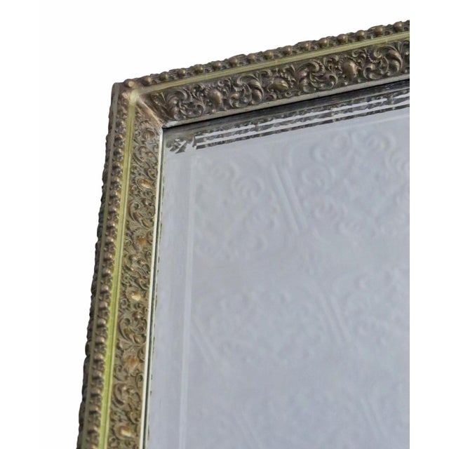1910s Antique Gilt Full-Length Floor Wall Dressing Mirror, 1910s For Sale - Image 5 of 9