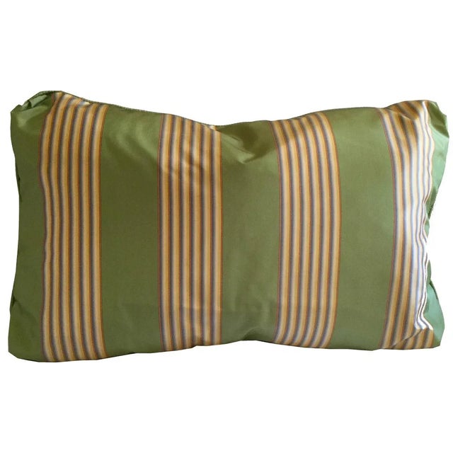 Contemporary Thai Silk Stripe Pillow by Katrin Herden for Sohil Design For Sale - Image 3 of 3