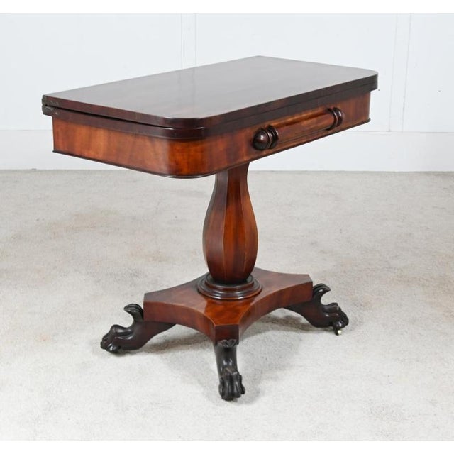 Victorian Game Tables in Mahogany, 1850, Set of 2 For Sale - Image 6 of 10
