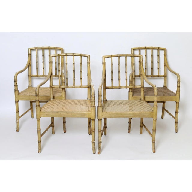 Late 20th Century Organic Bamboo McGuire Armchairs - Set of 4 For Sale - Image 13 of 13