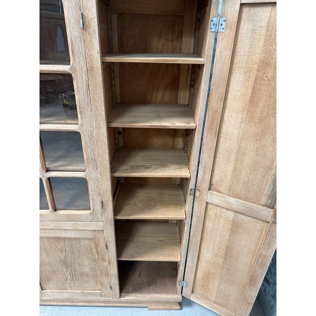 Large Art Deco Oak Wardrobe, 1940s For Sale - Image 10 of 18