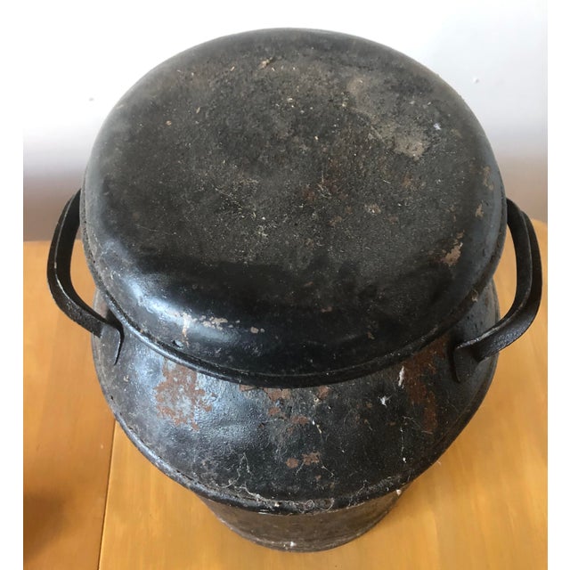 Large Vintage Black Painted Milk Jug Stool or Stand Chairish