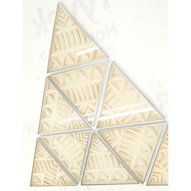 Greg Copeland Mid Century Modern Greg Copeland 3D Paper Cutout Wall Art Sculpture Aluminum For Sale - Image 4 of 10