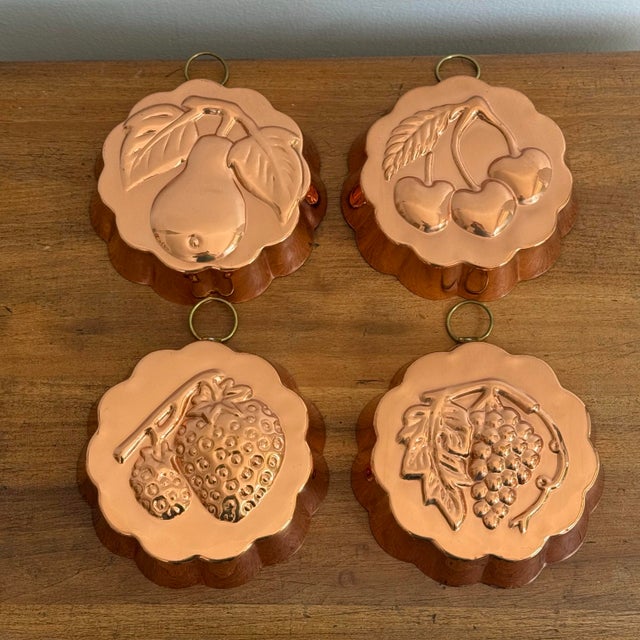 Copper Vintage Fruit Copper Molds, Set of 4 For Sale - Image 8 of 8