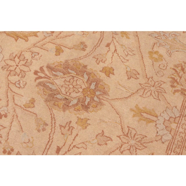 1990s Boho Chic Beige/Tan Wool Rug - 6'6'' X 8'0'' For Sale - Image 5 of 10