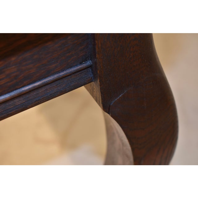 French Oak Side Table With Cabriole Legs, Circa 1900 For Sale - Image 10 of 13