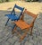Blue and Orange painted 2chairs. Good condition.