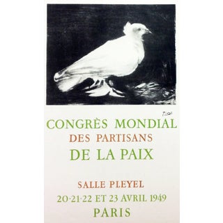 Picasso Lithograph 60 Congress Mondial Art in Posters For Sale