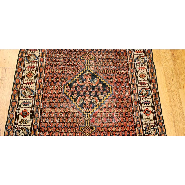 Antique Persian Malayer Rug, Hand-Knotted Wool, Paisley Pattern, 4x6, Brick Red & Ivory For Sale - Image 14 of 17