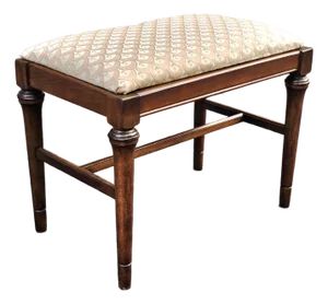 Mid 20th Century Georgian Style Mahogany and Upholstered Bench