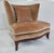 Wood C2000 Donghia "Geneva" Collection Walnut Framed Club Chairs With Donghia Linen Velvet Textile -Pair For Sale - Image 7 of 16