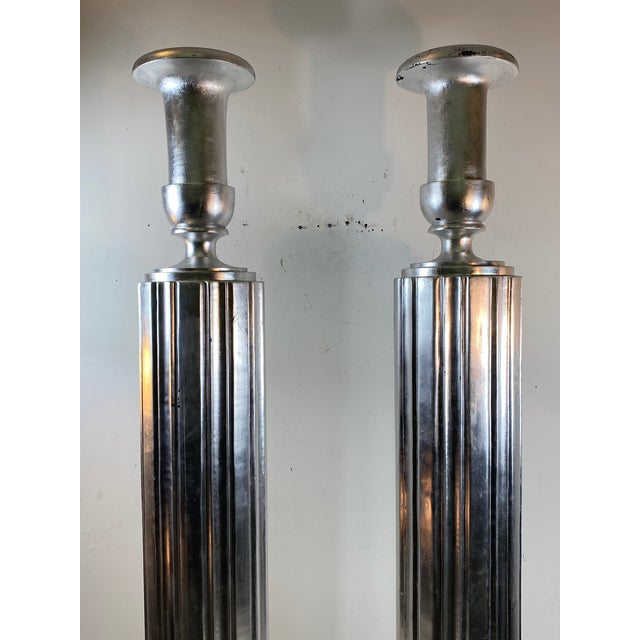 Art Deco Revival Wood Torches - a Pair For Sale - Image 9 of 11