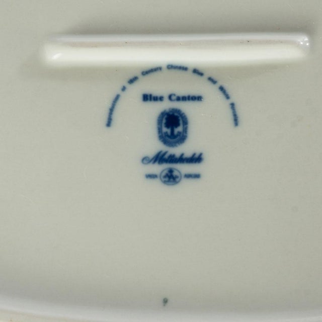 Chinoiserie Mottahedeh Blue Canton Platter With Fitzhugh Border For Sale - Image 3 of 4